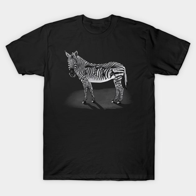 Zebra stripes hair T-Shirt by barmalisiRTB